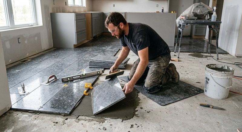 Granite Floor Installation in Kansas City, KS