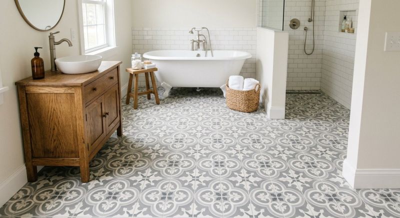 Restroom Floor Replacement in Fredericksburg, VA