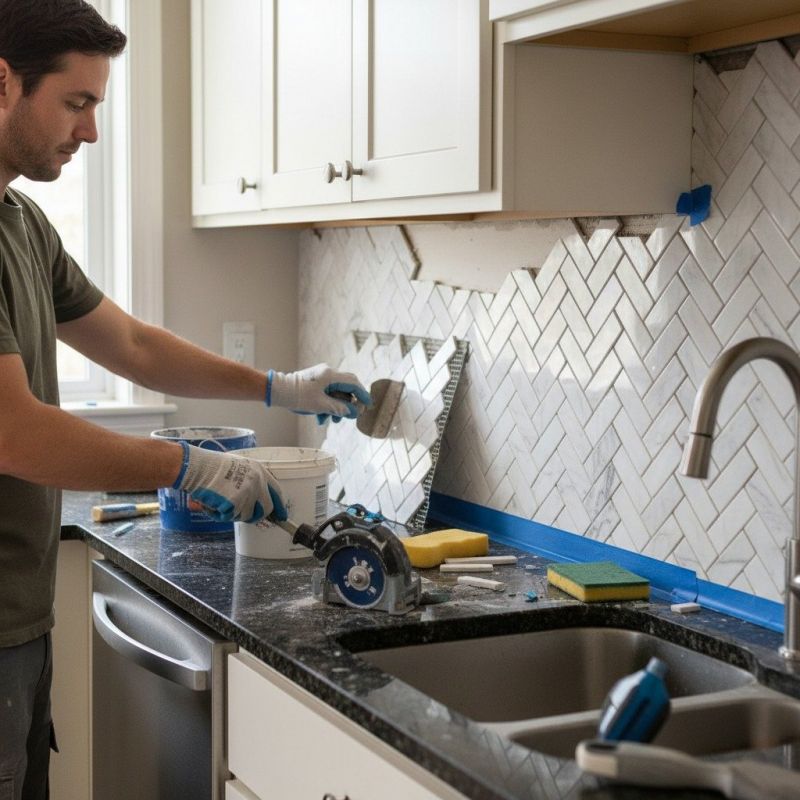 Tile Backsplash Installation in Wilmington, NC